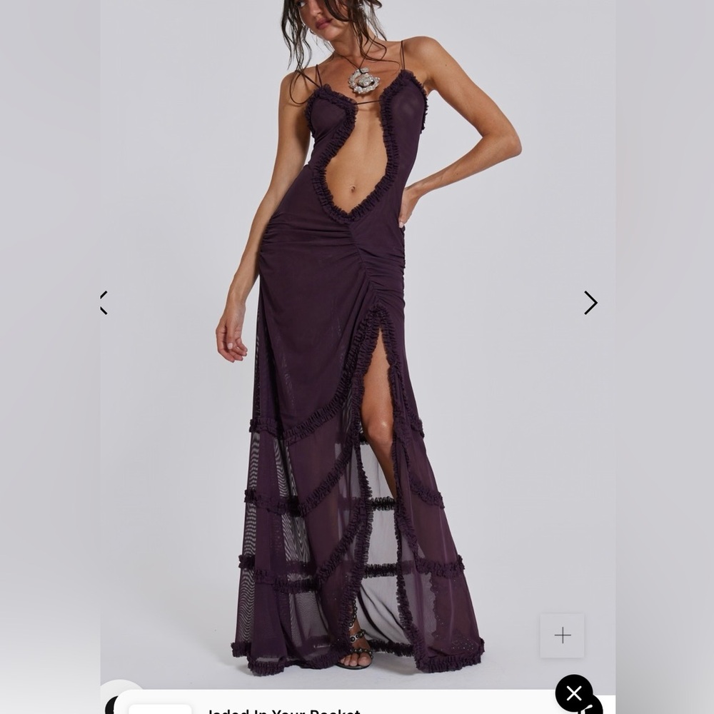 Jaded London Fatale Maxi Dress in Dusk